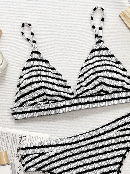 Striped Two-Piece Swim Set – Women&