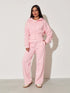 Coat and Wide-Leg Pants Set women&
