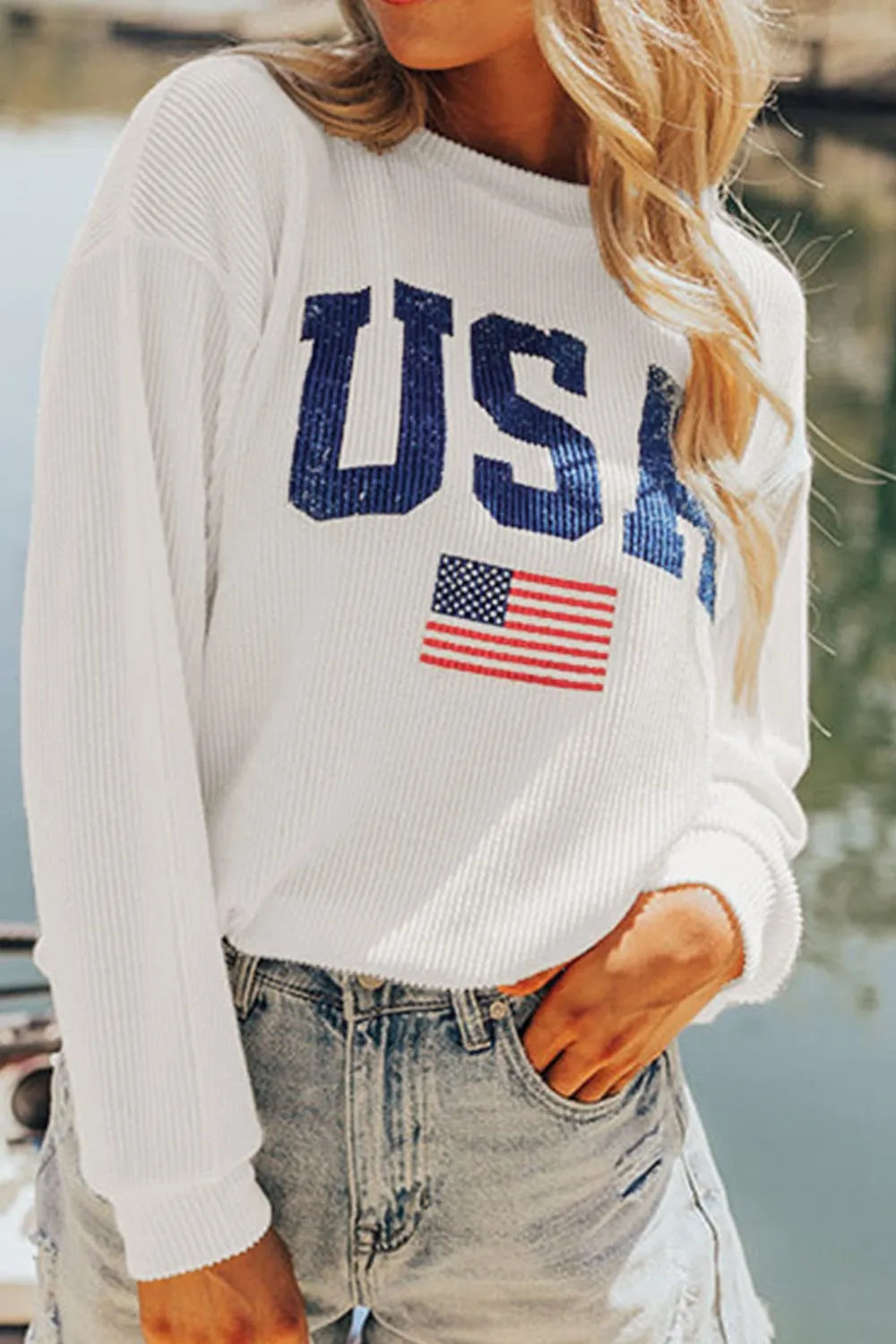 US Flag Sweatshirt US flag design
