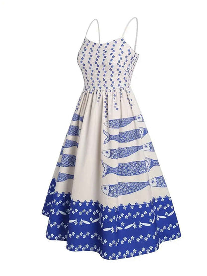 Sardine Print Midi Dress: Effortless Elegance for Every Occasion