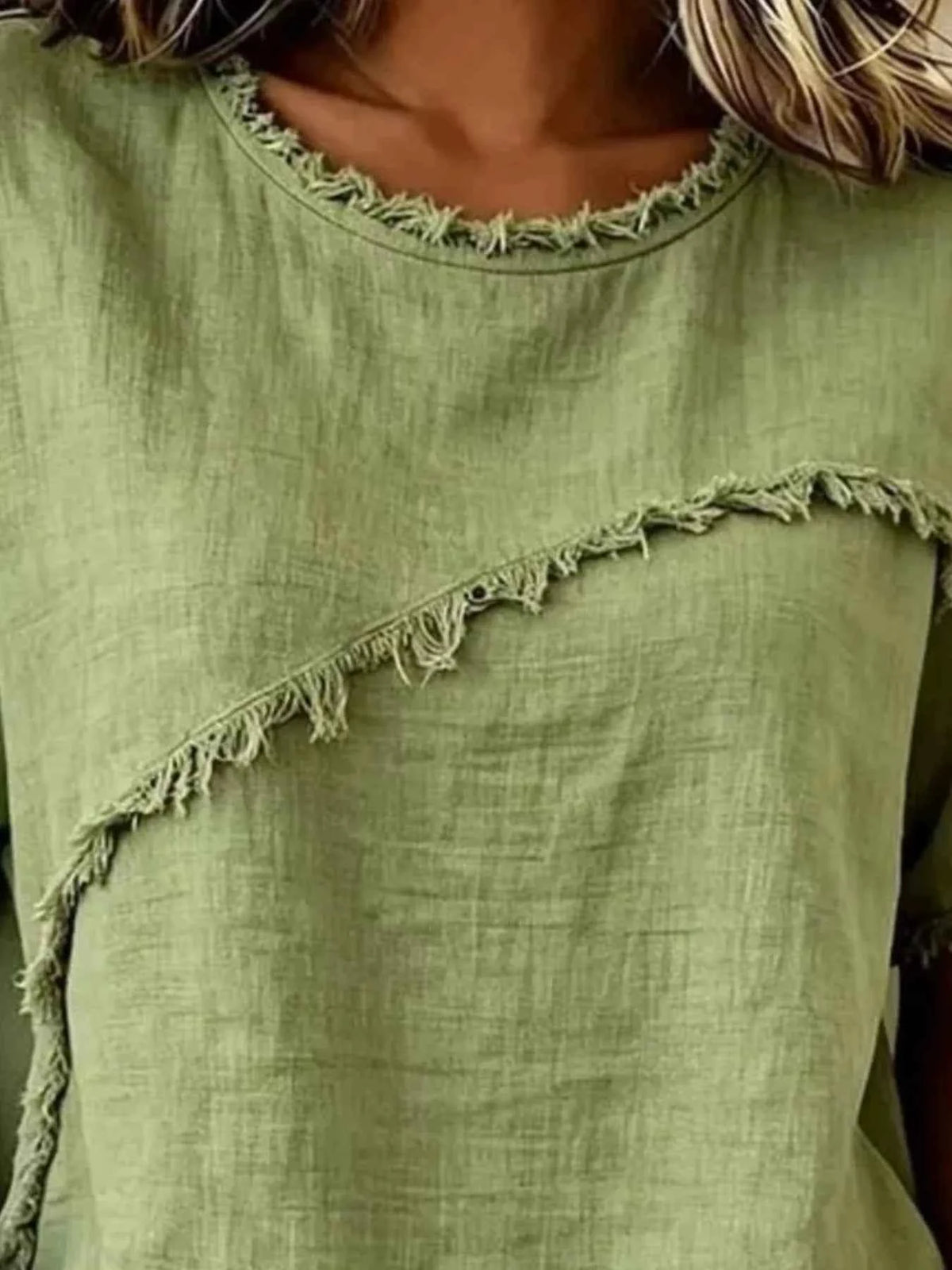 Upgrade Your Look with Our Plus Size Frayed Hem Top for Effortless Chic