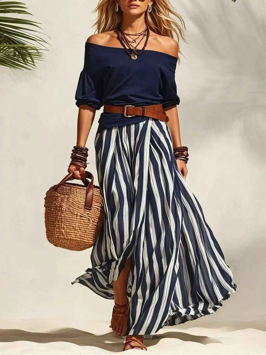 Stylish Off Shoulder Maxi Skirt Set for Effortless Fashion