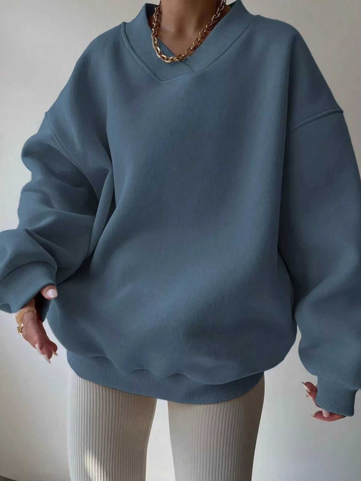 Oversized Long Sleeve Sweatshirt casual outfit