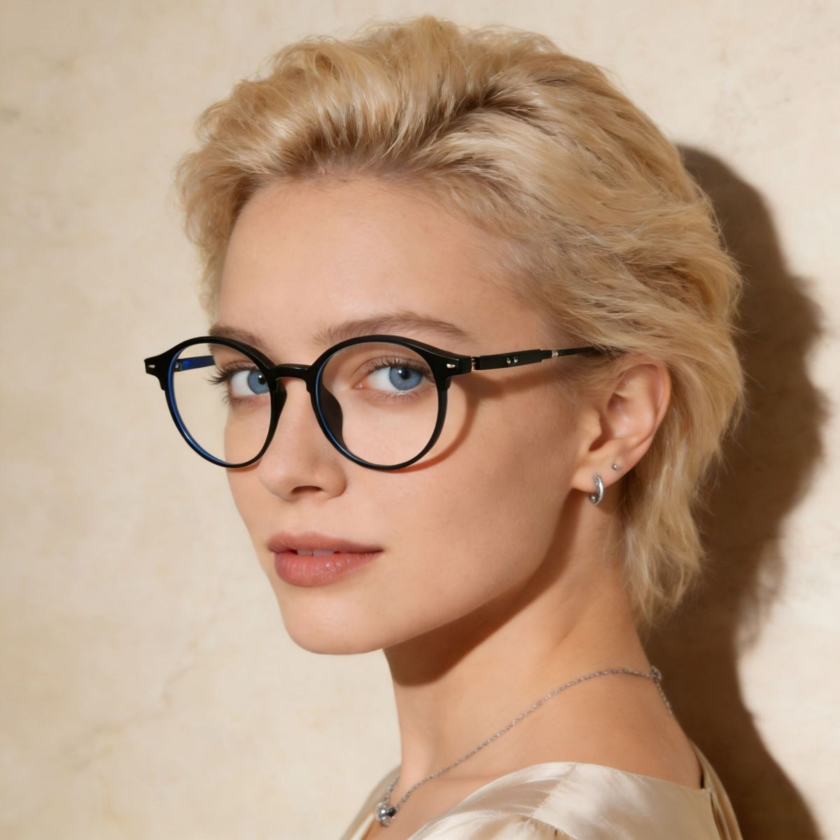 Classic Round Frame Glasses acetate frame