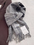 100 Wool Plaid Fringe Scarf wool fabric