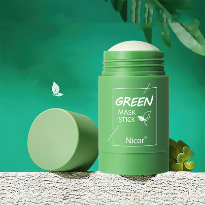 Green tea mask stick for cleansing facial care