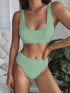 Scoop Neck Wide Strap Swim Set – Women&