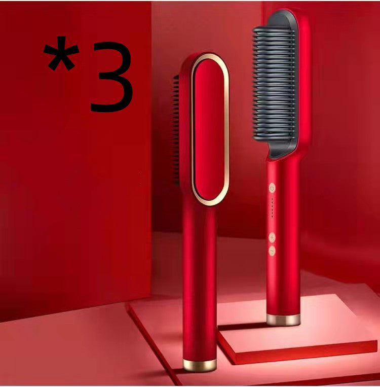 2-in-1 hair straightener and curling comb for versatile hairstyles
