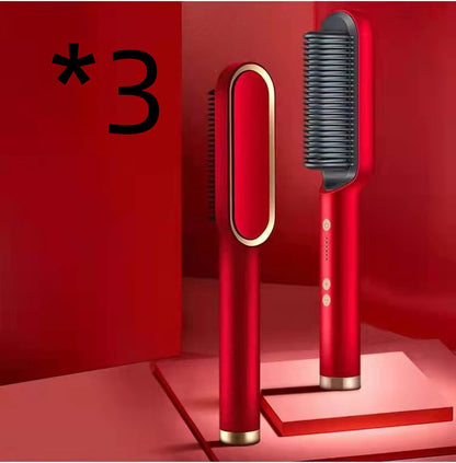 2-in-1 hair straightener and curling comb for versatile hairstyles