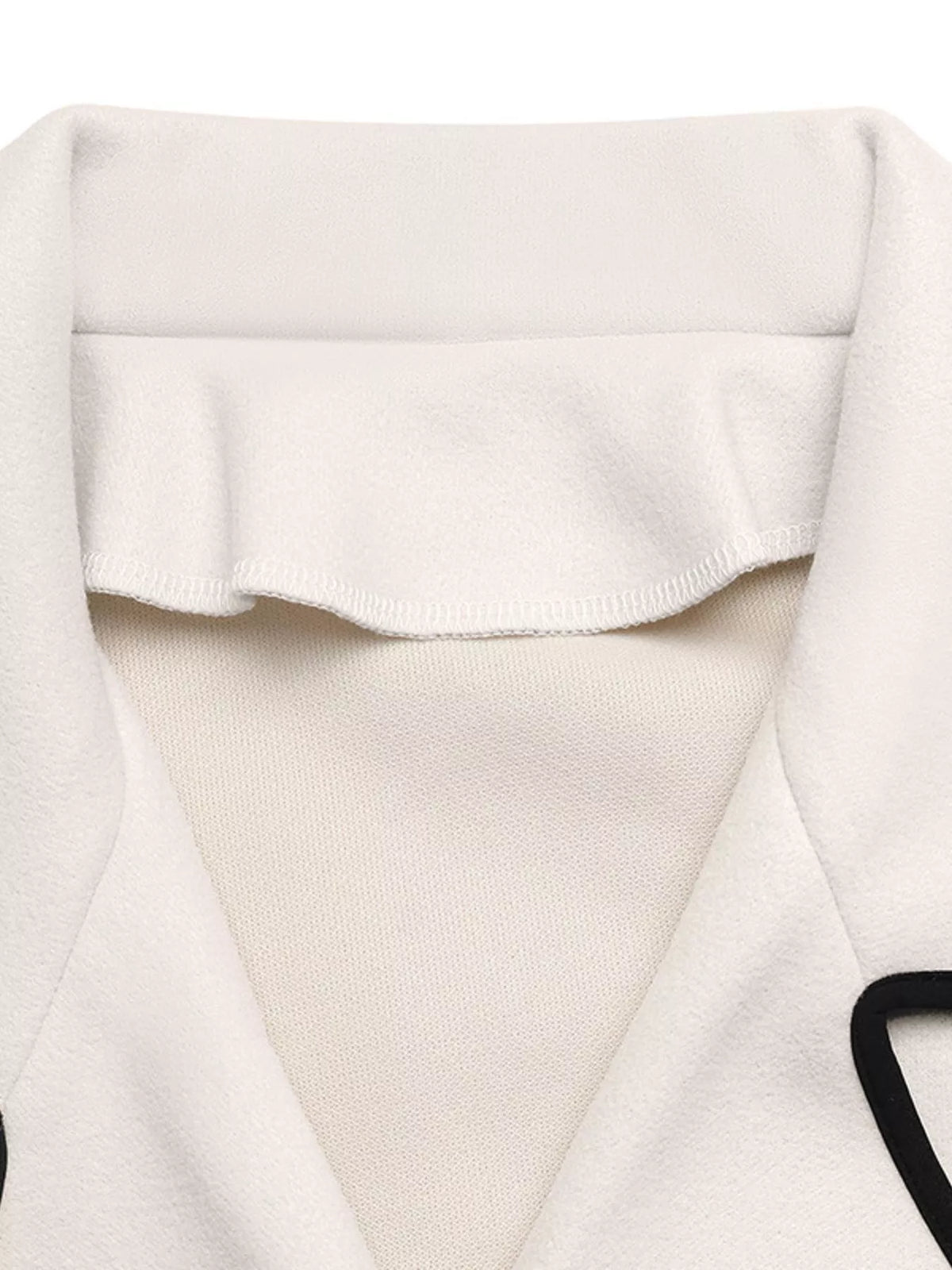 Contrast Trim Double-Breasted Jacket women&
