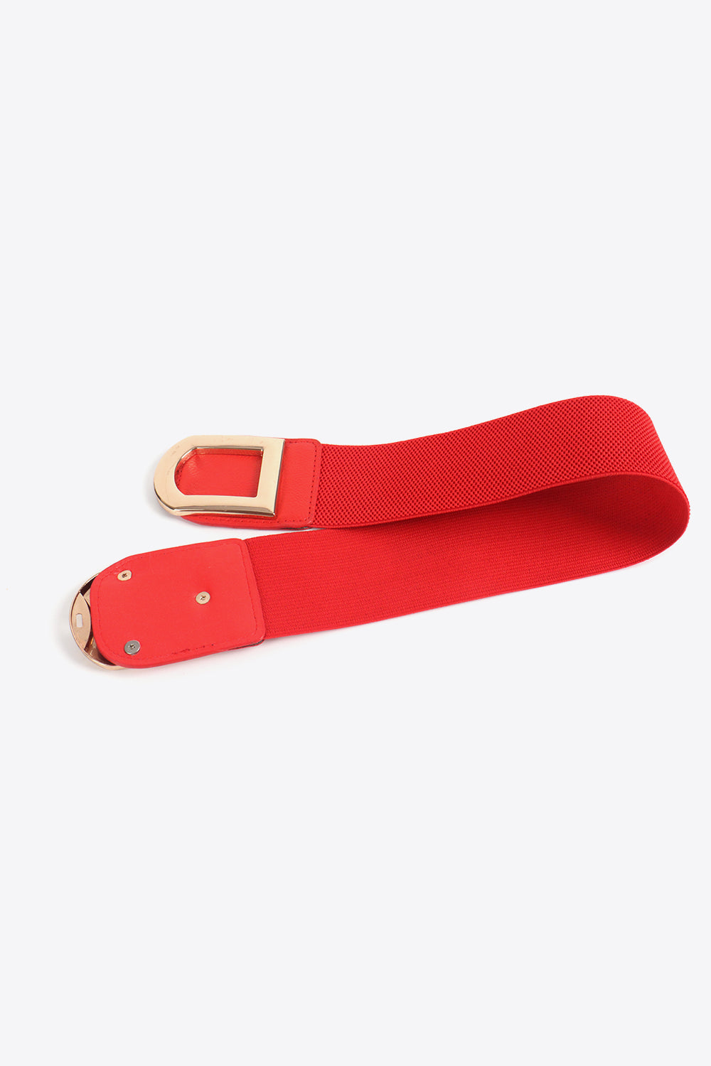 Double D Buckle PU Belt double buckle detail