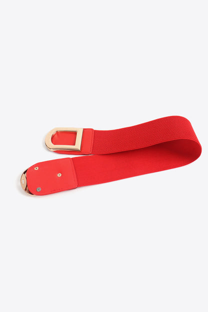 Double D Buckle PU Belt double buckle detail