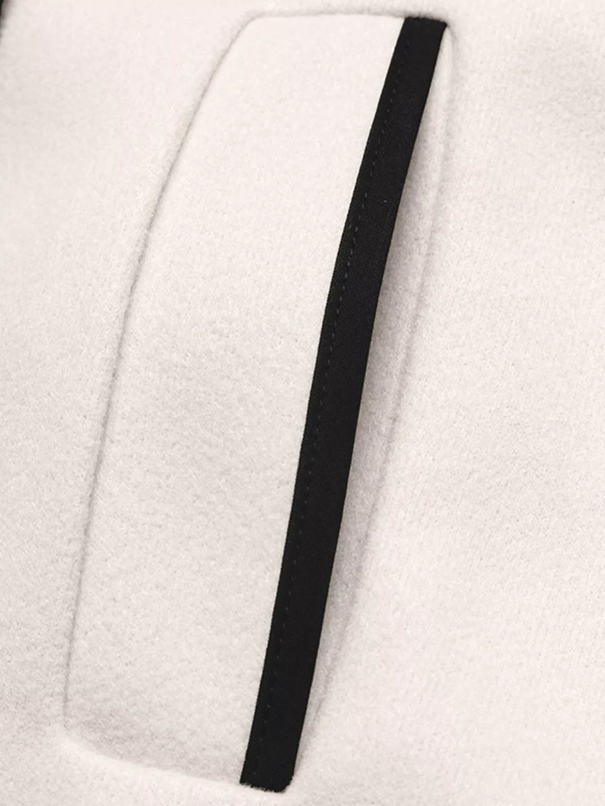 Contrast Trim Double-Breasted Jacket women&