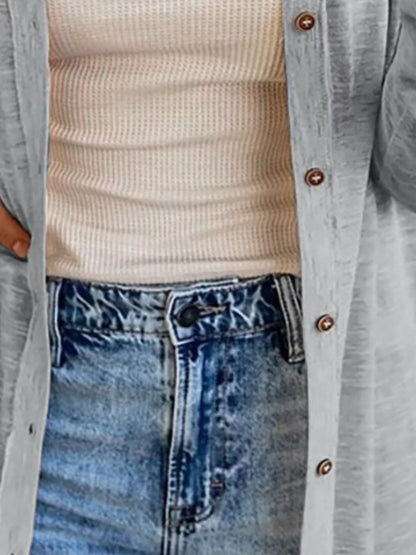 Lightweight Button-Down Cardigan women&