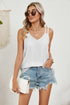 Eyelet V-Neck Spaghetti Strap Cami spaghetti straps