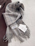 100 Wool Plaid Fringe Scarf wool fabric