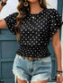 Elevate Your Wardrobe with the Polka Dot Ruffle Sleeve Blouse