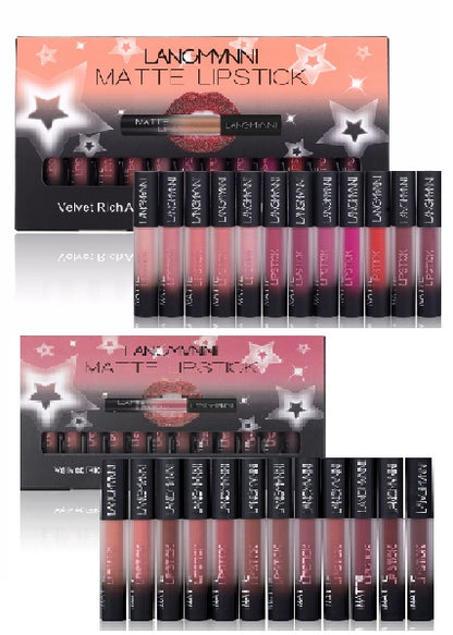 Matte lipstick set multiple lip colors