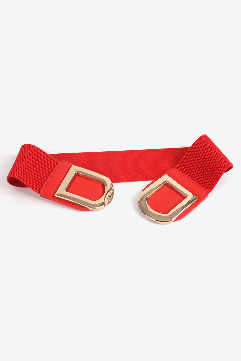 Double D Buckle PU Belt double buckle detail