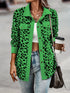 Plus Size Leopard Print Jacket leopard print design