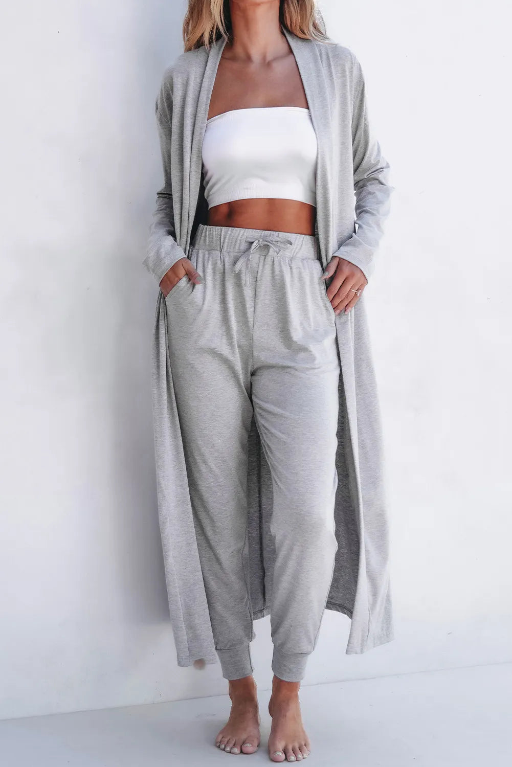 Long Sleeve Cardigan Pants Lounge Set women&
