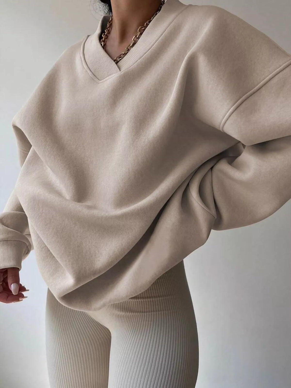 Oversized Long Sleeve Sweatshirt casual outfit