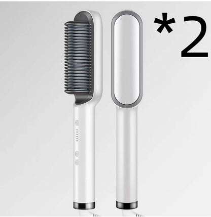 2-in-1 hair straightener and curling comb for versatile hairstyles
