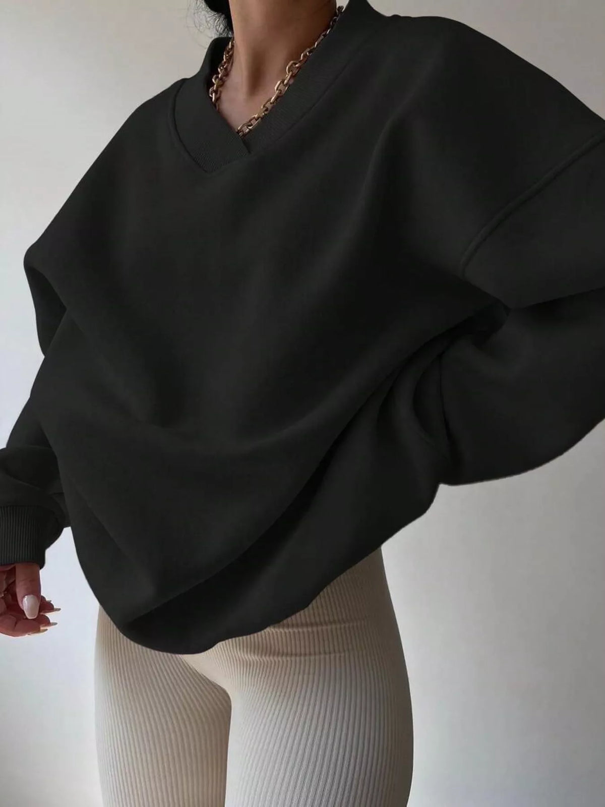 Oversized Long Sleeve Sweatshirt casual outfit