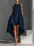 Effortlessly Chic Asymmetrical Sleeveless Dress for Any Occasion