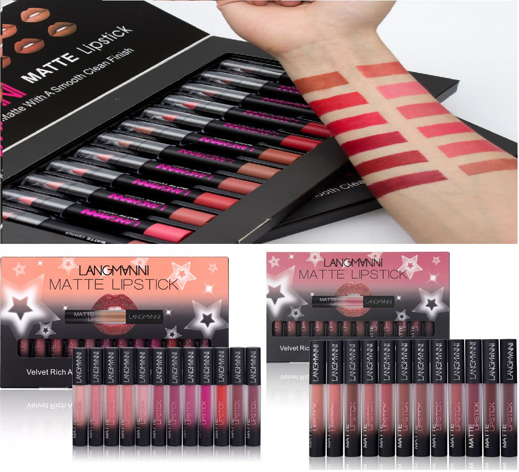 Matte lipstick set multiple lip colors