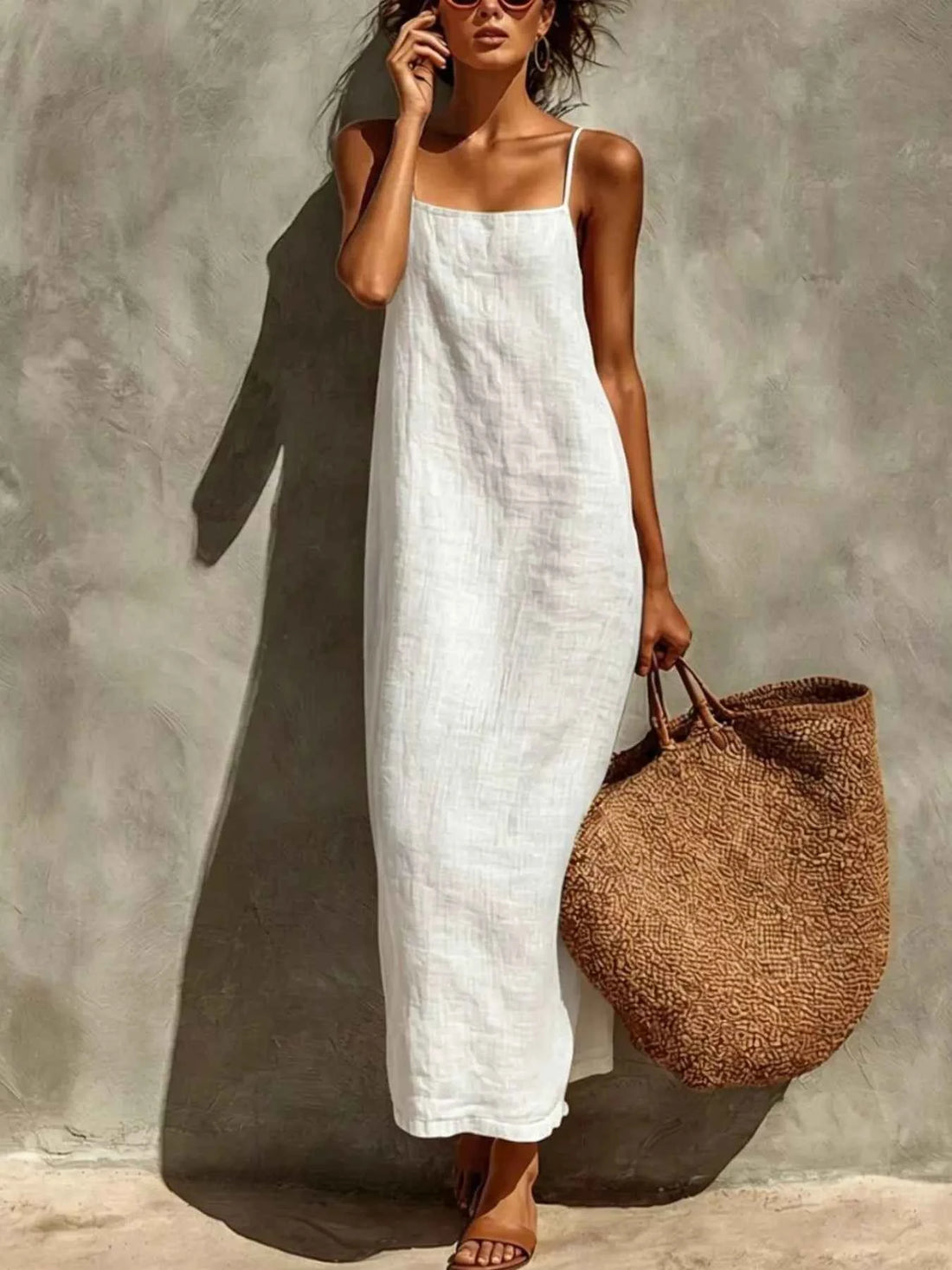 Elevate Your Wardrobe with Our Sleeveless Linen Maxi Dress