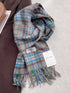 100 Wool Plaid Fringe Scarf wool fabric