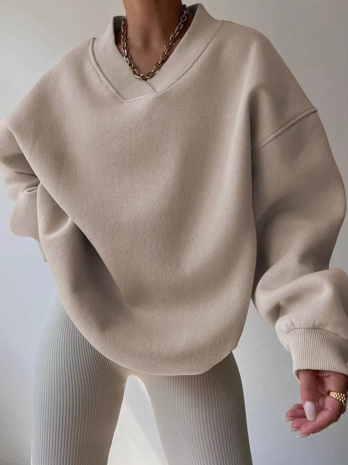 Oversized Long Sleeve Sweatshirt casual outfit
