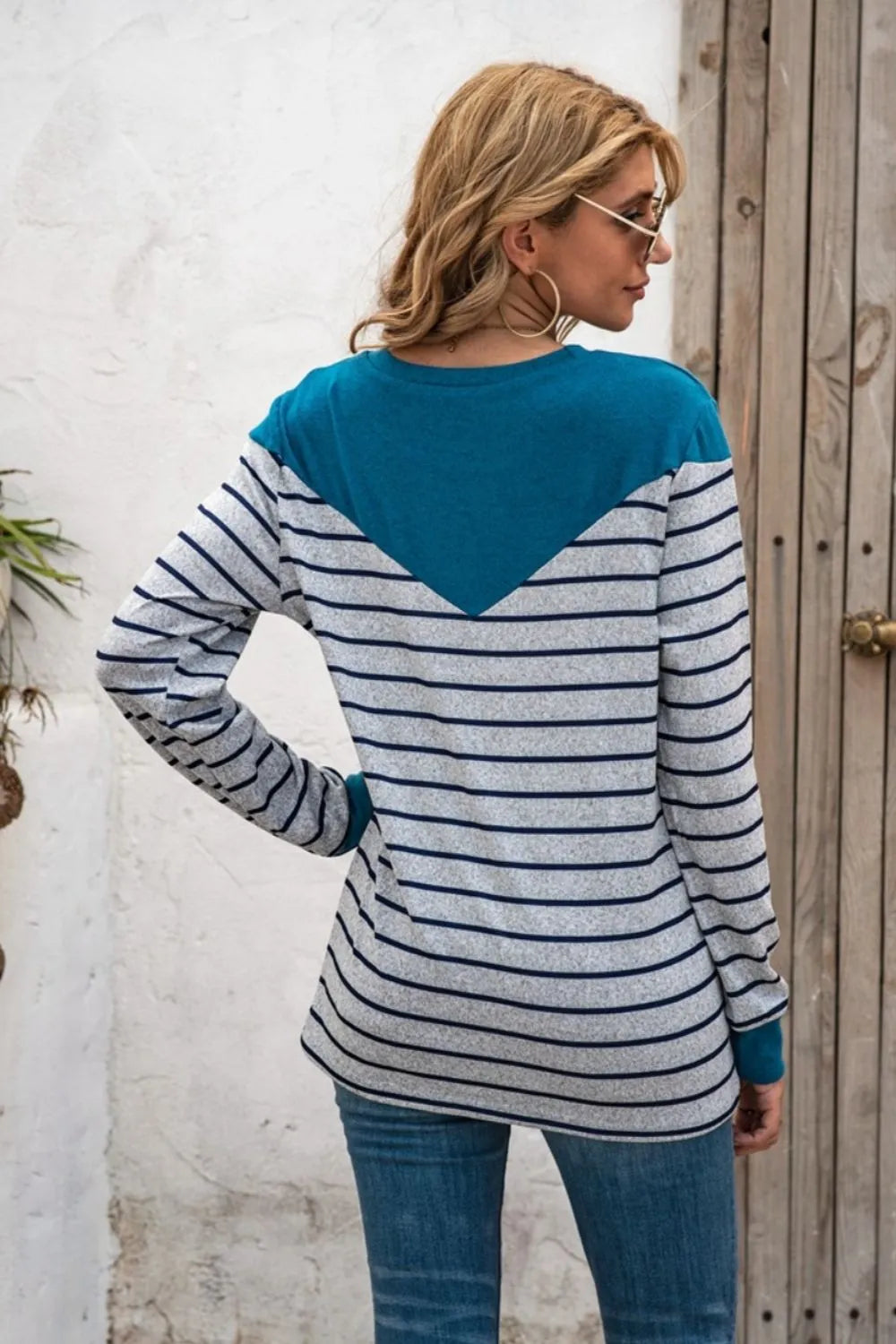 Striped Long Sleeve T-Shirt long sleeve detail