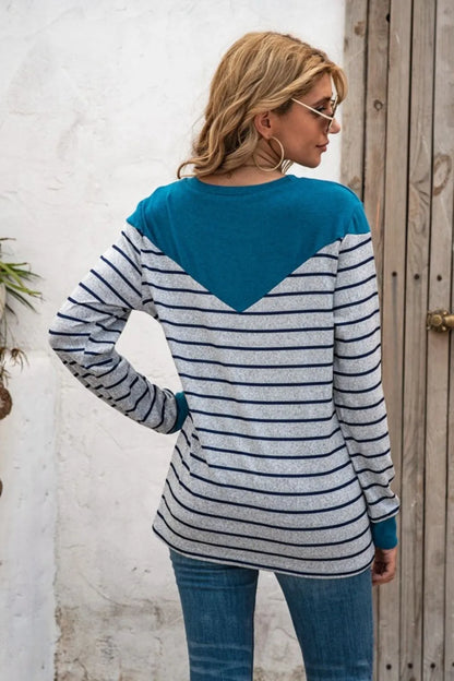 Striped Long Sleeve T-Shirt long sleeve detail