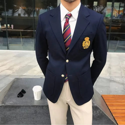 Mens slim fit suit Korean-style business outfit