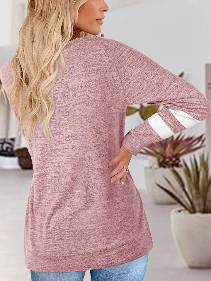 V-Neck Raglan Sleeve T-Shirt styled outfit