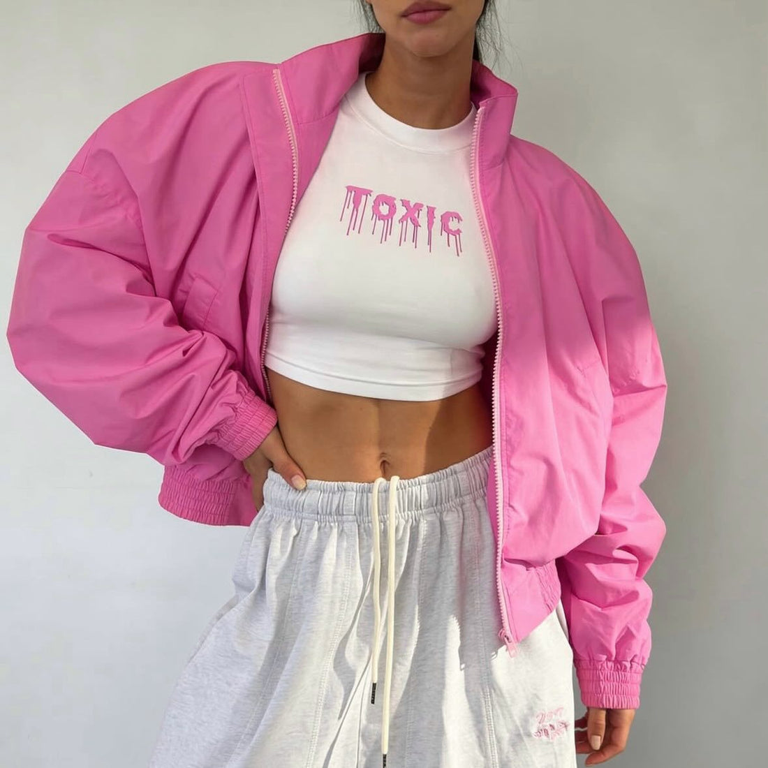 Woman wearing a pink Women&