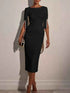 Transform Your Style with Our Elegant Midi Dress with Slit Sleeves