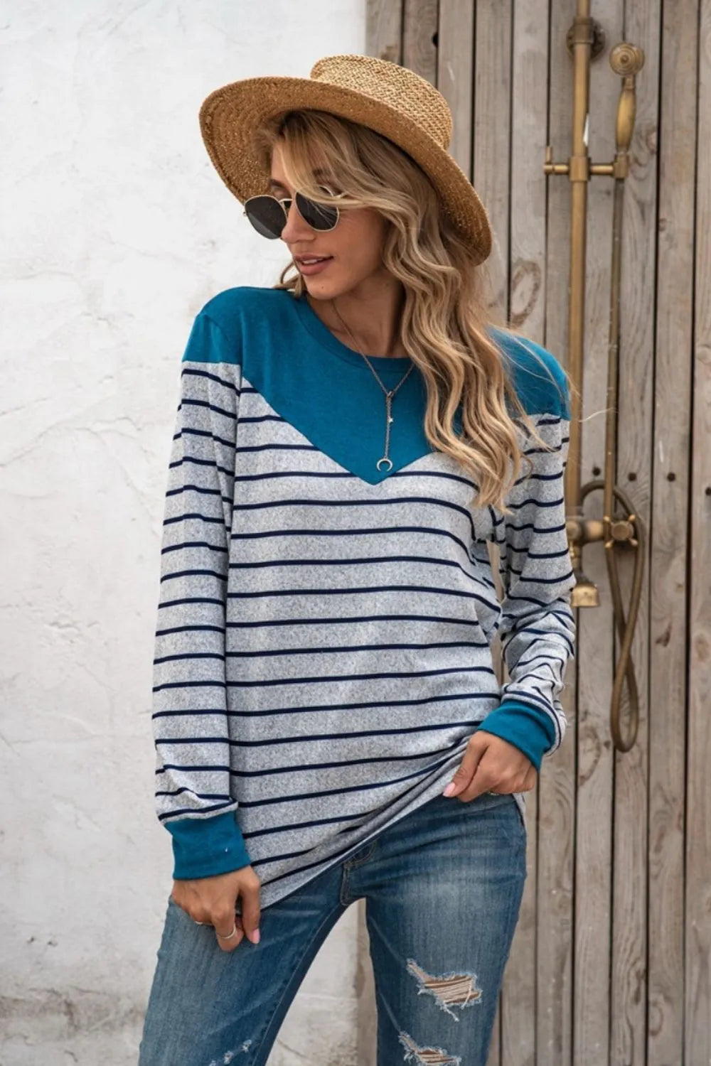 Striped Long Sleeve T-Shirt long sleeve detail