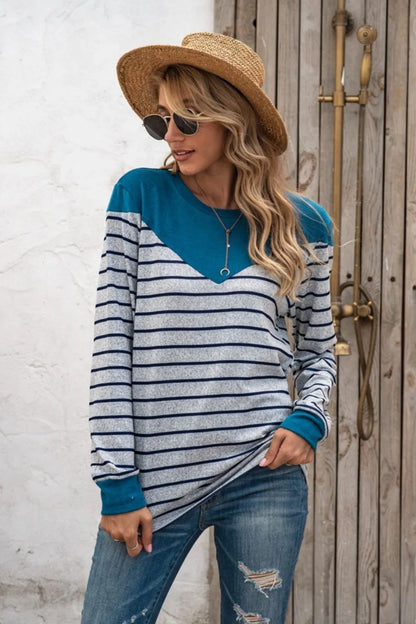 Striped Long Sleeve T-Shirt long sleeve detail