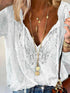 Elevate Your Style with Our Elegant Lace Tie-Neck Blouse