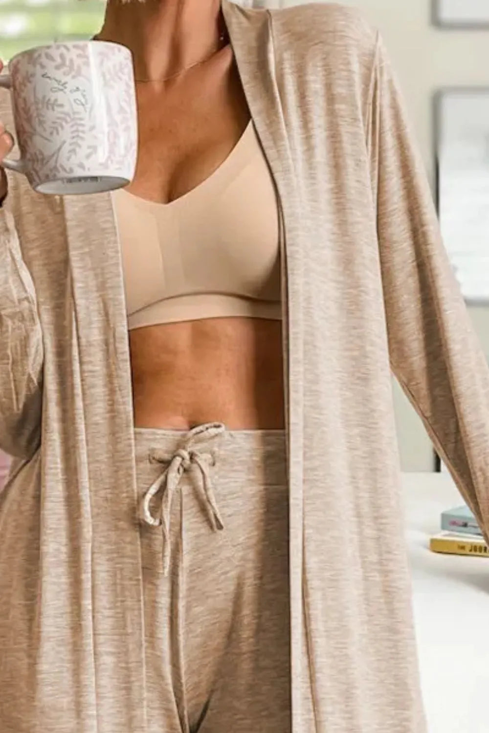 Long Sleeve Cardigan Pants Lounge Set women&
