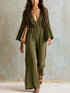Bohemian V-neck Jumpsuit V-neck design