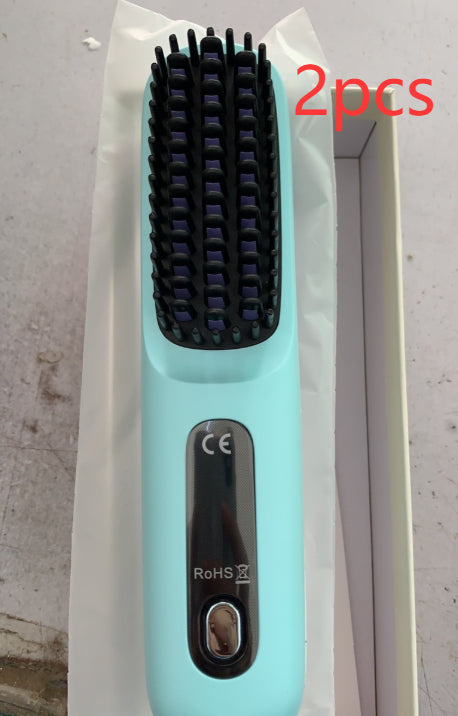 Wireless hair straightener brush for smooth hair