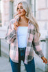 Stylish Plaid Button Up Jacket casual style
