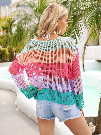 Angel Wings Openwork Cover Up sheer style