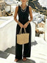 Elevate Your Style with Our Sleeveless Wide-Leg Jumpsuit