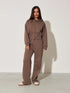 Coat and Wide-Leg Pants Set women&