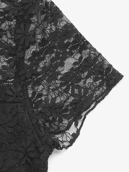 Lace Short Sleeve Top short sleeve design